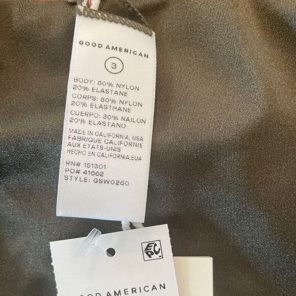 NWT Good American Foil Better Reversible Bikini Bottoms XLARGE Stormy Cheeky - Picture 4 of 5